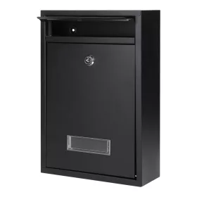   BALI horganyzott acél postaláda, kicsi, névjegykártyatartóval, fekete