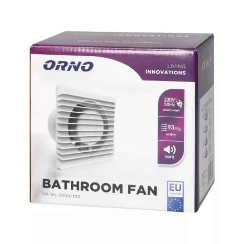 Csendes fürdőszobai ventilátor 100 mm - Standard