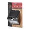 SILOE LED 1.5W, napelemes lámpa mozgásérzékelővel 120°, 190lm, IP65, 4000K, 1200mAh, dupla fényforrás, fekete