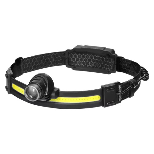COB + CREE LED fejlámpa 1200 mAh-s akkumulátorral