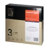 SOPOT LED 18W, mennyezeti lámpa mikrohullámú mozgásérzékelővel, 1880lm, IP20, 4000K, PVC lámpaernyő