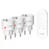 Vezeték nélküli MINI Schuko konnektorkészlet, távirányítóval 3+1, 2300W