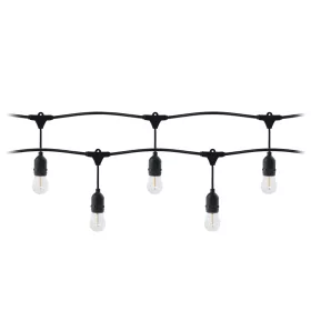   Világításfüzér - 1 db 10 m-es füzér (10 db lámpatest) + 10 db 1 W-os E27-es LED izzó, 3000 K + 1 db ingyenes izzó