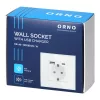 Egyes aljzat 2P+Z, Schuko, USB-A + USB-C, kimenet 5VDC max. 3A, fehér