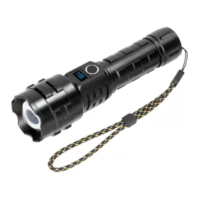   LED zseblámpa 15W, 1200lm, 3000mAh, zoom funkció, digitális akkumulátorjelző
