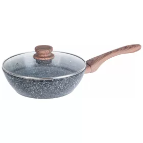   Serpenyő fedővel, alumínium, szürke márvány, átmérő 22cm kinghoff