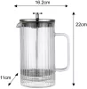 Dugattyús kávé-/teafőző, üveg, 1,0 l, Klausberg, kb-7758