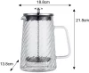 Dugattyús kávé-/teafőző, üveg, 1l, Klausberg, kb-7764