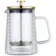 Dugattyús kávé-/teafőző, üveg, 0,60l, Klausberg, kb-7766
