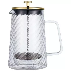 Dugattyús kávé-/teafőző, üveg, 1l, Klausberg, kb-7767