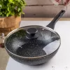 Márvány wok serpenyő 28 cm fedővel, klausberg kb-7990