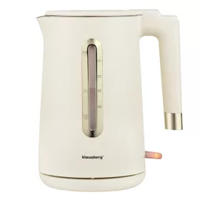   Elektromos vízforraló, 1,7 l, krémszínű 304-es acél, klausberg kb-9004
