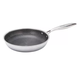   Méhsejtes tapadásmentes serpenyő, 24 cm, 3 rétegű, 304 acél, PFOA-mentes