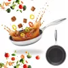 Méhsejtes tapadásmentes serpenyő, 24 cm, 3 rétegű, 304 acél, PFOA-mentes