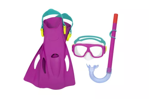 Bestway 25019 Rózsaszín Búvárkészlet: Maszk, Snorkel, Uszonyok