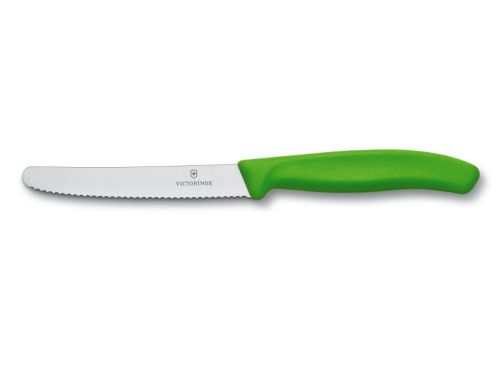 Univerzális fogazott kés 11cm Victorinox zöld