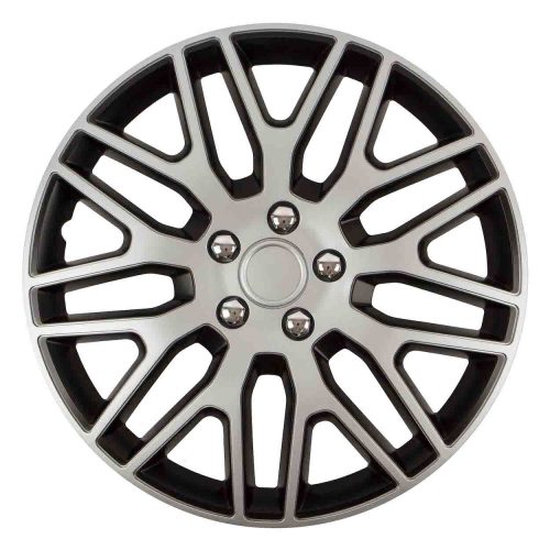 Hubcap Dakar NC 15" dísztárcsa ezüst és fekete króm csavarokkal 1db