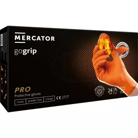   Mercator Gogrip narancssárga nitril kesztyű 50 db S-es méret