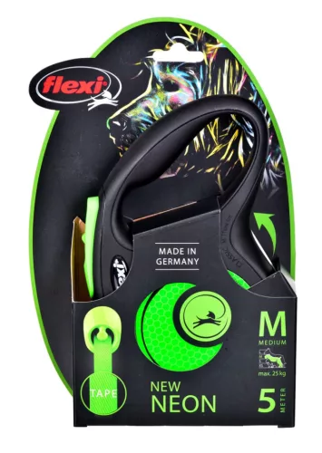 Bandă flexibilă automată pentru șnururi, neon, 5 m, verde