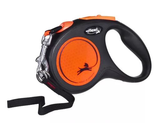 Flexi automata nyakpánt, új, neon S szalag, 5 m, narancssárga