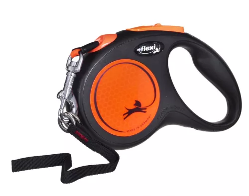 Flexi automata nyakpánt, új, neon S szalag, 5 m, narancssárga