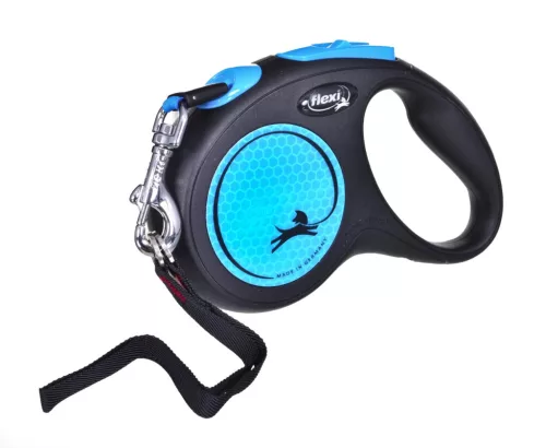 Flexi automata nyakpánt neon m szalaggal, 5 m, kék