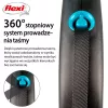 Flexi automata póráz fekete kivitelű, szalagos, 5 m - 15 kg-os kutyák számára, kék