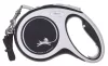 Flexi automata póráz New Comfort M szalaggal 5 m - kutyáknak 25 kg-ig, fekete
