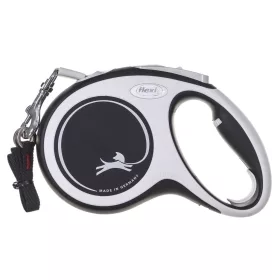   Flexi automata póráz New Comfort M szalaggal 5 m - kutyáknak 25 kg-ig, fekete