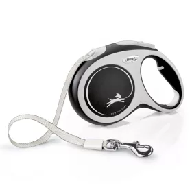   Flexi automata póráz New Comfort L szalaggal 8 m - kutyáknak 50 kg-ig, fekete