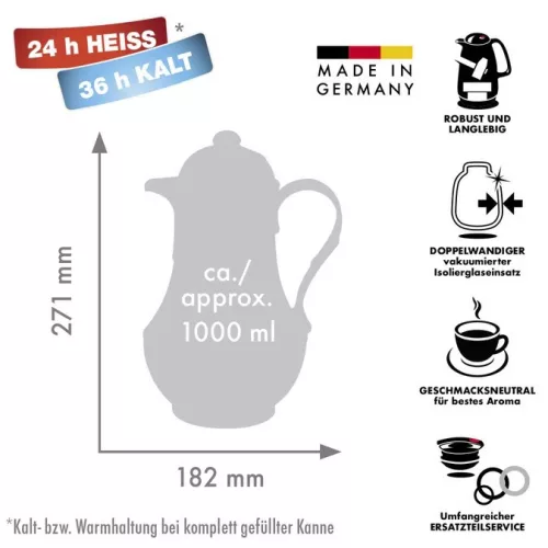 Rotpunkt termosz kancsó, 1,0 l, elefántcsont (ekrü) 230/i