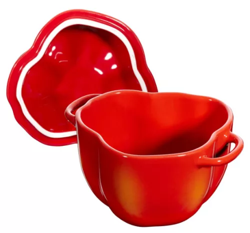 Mini cocotte kerek paprika staub 40500-325-0 - piros 470 ml