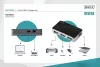 4 portos USB 2.0 nagysebességű hub/elosztó, aktív, fekete és ezüst