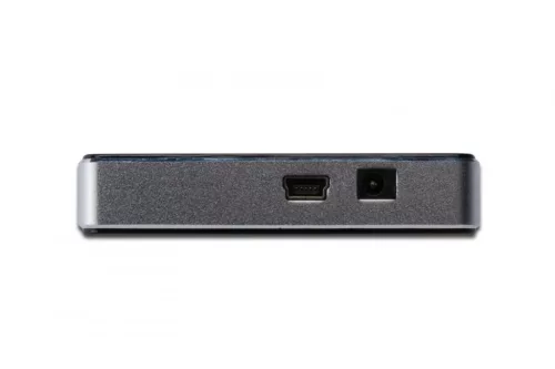 4 portos USB 2.0 nagysebességű hub/elosztó, aktív, fekete és ezüst