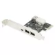 Firewire (400) PCI bővítőkártya (vezérlő), 2x külső, 1x külső (mini) IEEE1394A 6 tűs+mini, alacsony profilú, vt6308p