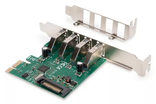 USB 3.0 PCI Express bővítőkártya/vezérlő, 4xUSB 3.0, chipset: VL805