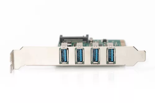 USB 3.0 PCI Express bővítőkártya/vezérlő, 4xUSB 3.0, chipset: VL805