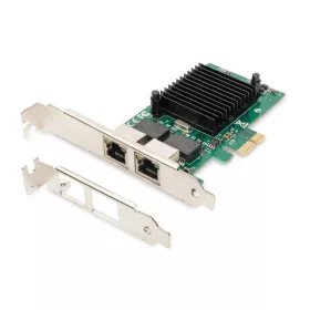   PCI express 2x rj45 gigabites 10/100/1000mbps alacsony profilú vezetékes hálózati kártya
