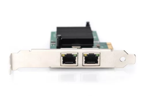 PCI express 2x rj45 gigabites 10/100/1000mbps alacsony profilú vezetékes hálózati kártya