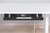Acél kábel-/elosztócsatorna asztal alatt, konzolokkal, csavaros rögzítés, 60 cm, fekete