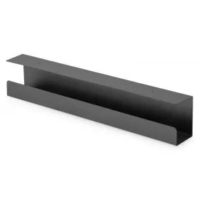   Acél kábelrendező csatorna asztal alatti elosztókhoz, csavaros rögzítés, 60 cm, fekete