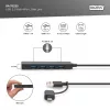 USB 3.0 Hub/4 portos Slimline USB A Hub + USB-C 5 Gbps adapter, USB-C tápcsatlakozó