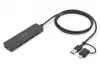 USB 3.0 Hub/4 portos Slimline USB A Hub + USB-C Adapter 1,2 m 5 Gbps, USB-C Tápcsatlakozó