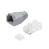 RJ45 cat.6 dugók 100 db utp fedéllel, szürke
