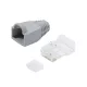 RJ45 cat.6 dugók 100 db utp fedéllel, szürke