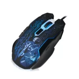 USB gamer egér, 2400 dpi, fekete