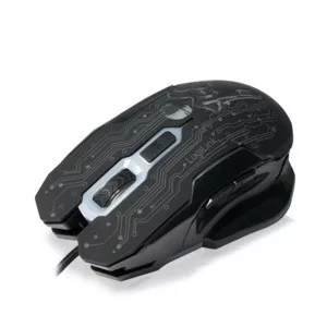 USB gamer egér, 2400 dpi, fekete