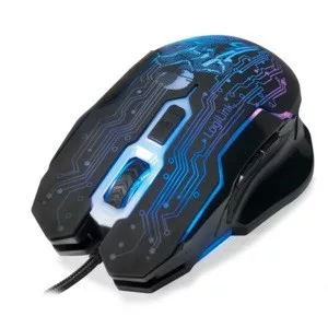 USB gamer egér, 2400 dpi, fekete