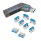 8 db USB portzár kulccsal
