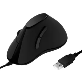 Ergonomikus optikai egér, függőleges, USB, fekete